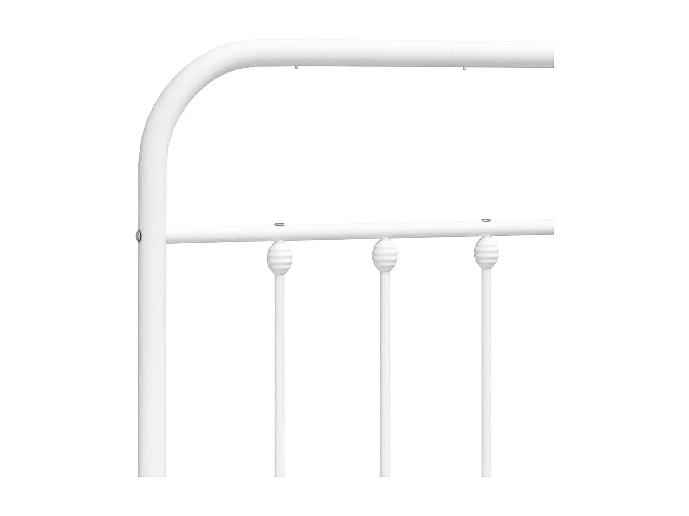 Lit double | Lit adulte | Cadre de lit métal et tête de lit blanc 140x190 cm