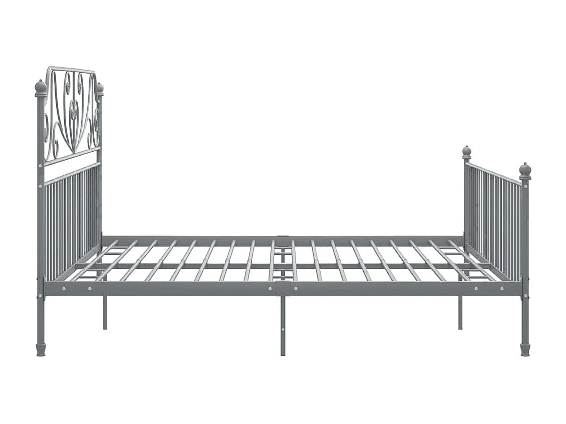 Lit double | Lit adulte | Cadre de lit gris métal 200x200 cm