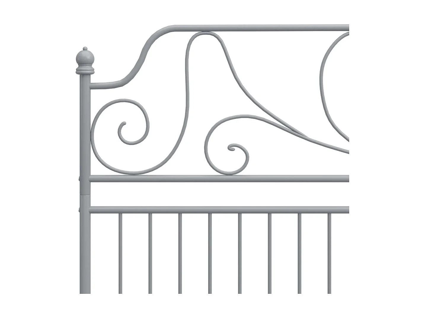 Lit double | Lit adulte | Cadre de lit gris métal 200x200 cm