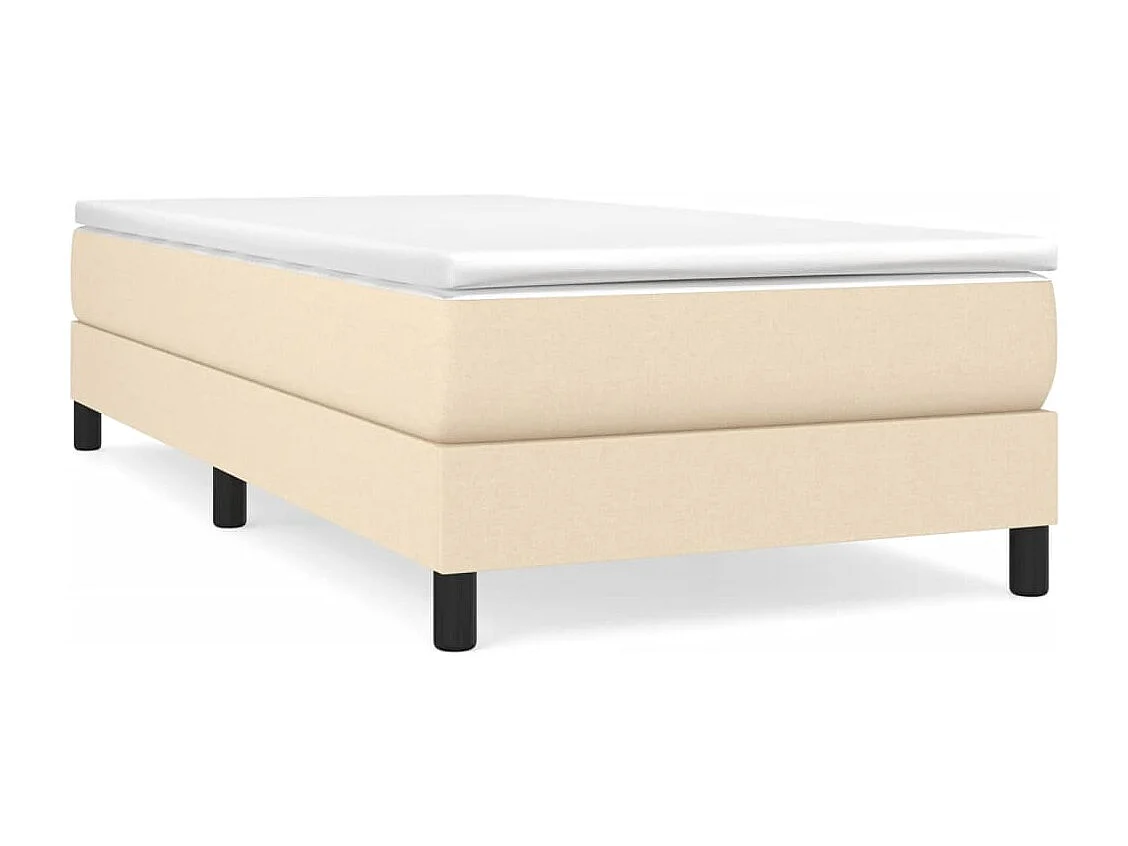 Lit simple | Lit adulte, enfant | Cadre de lit crème 80x200 cm tissu