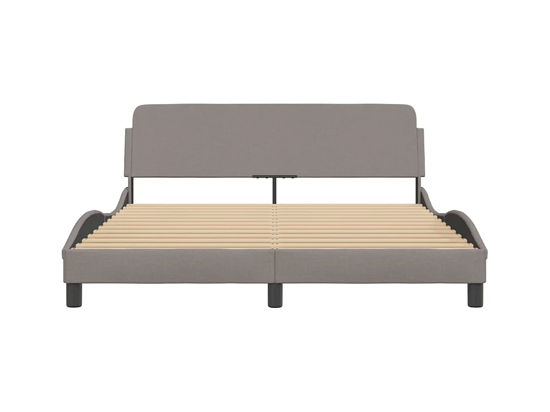 Lit double | Lit adulte | Cadre de lit taupe 160x200 cm tissu