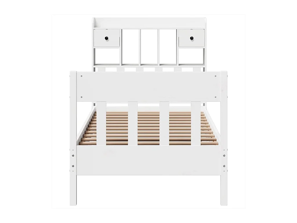 Letto per adulti | Letto singolo | Giroletto senza Materasso Bianco 90x200 cm Legno Massello Pino