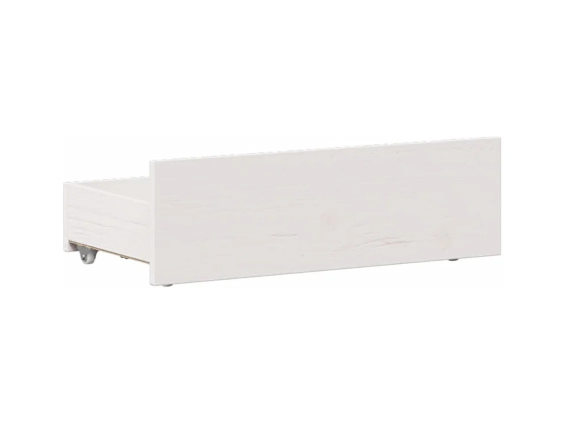 Letto per adulti | Letto singolo | Giroletto senza Materasso con Testiera Bianco 90x200 cm Pino