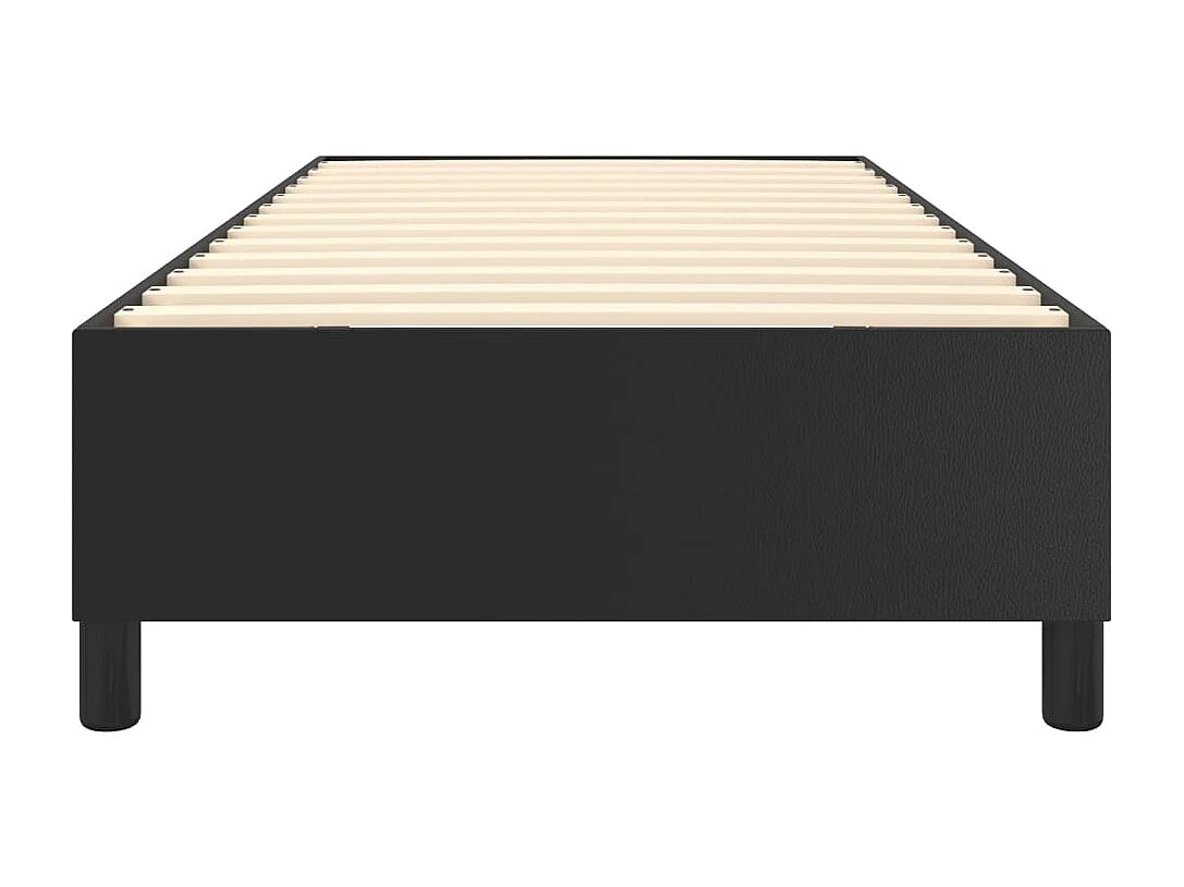 Lit simple | Lit adulte, enfant | Cadre de lit noir 90x190 cm similicuir