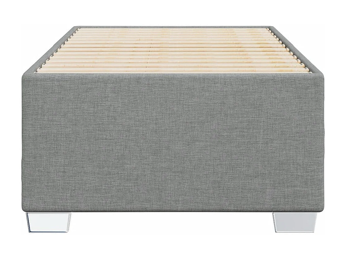 Lit simple | Lit adulte, enfant | Cadre de lit gris clair 100x200 cm tissu