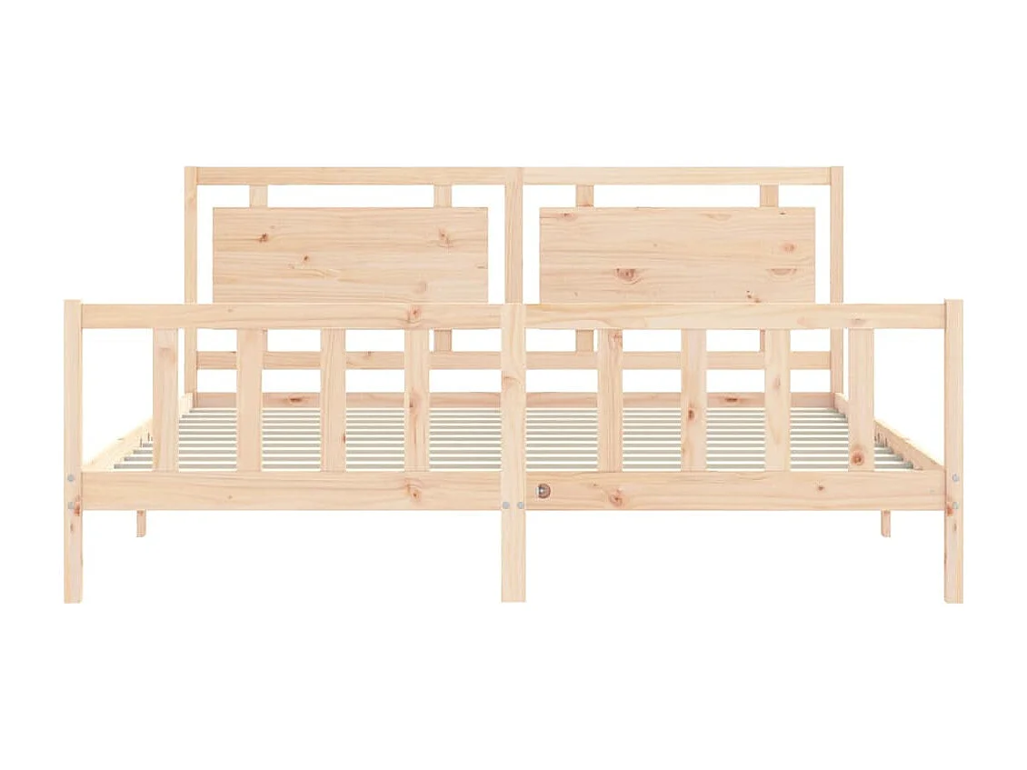 Lit double | Lit adulte | Cadre de lit bois de pin massif 180x200 cm