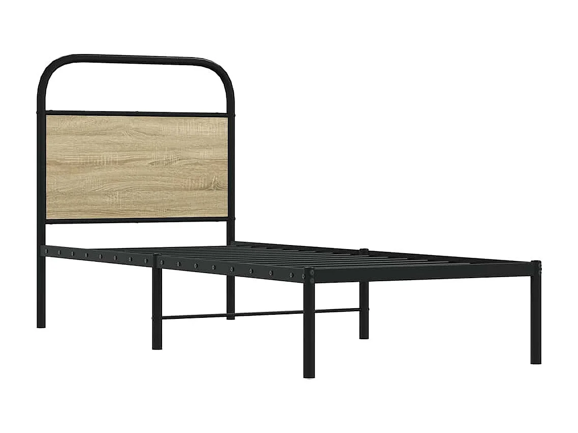 Lit simple | Lit adulte, enfant | Cadre de lit 75x190cm chêne sonoma bois ingénierie