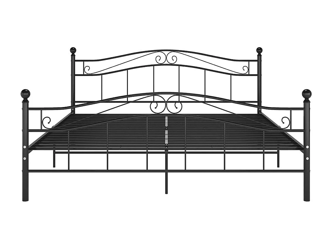 Lit double | Lit adulte | Cadre de lit noir métal 160x200 cm