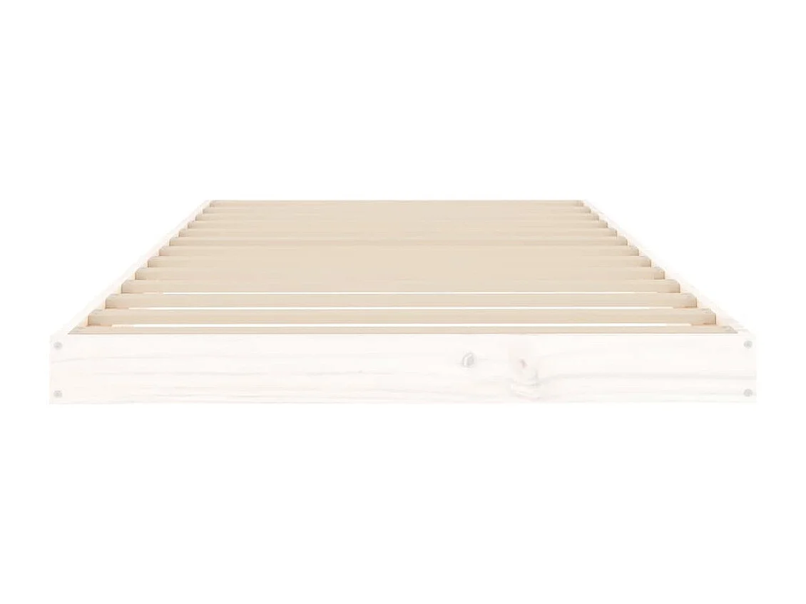 Lit simple | Lit adulte, enfant | Cadre de lit blanc 90x200 cm bois de pin massif
