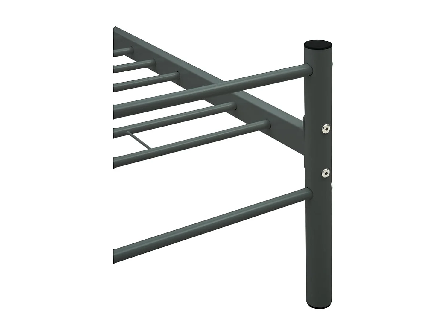 Lit simple | Lit adulte, enfant | Cadre de lit gris métal 90x200 cm