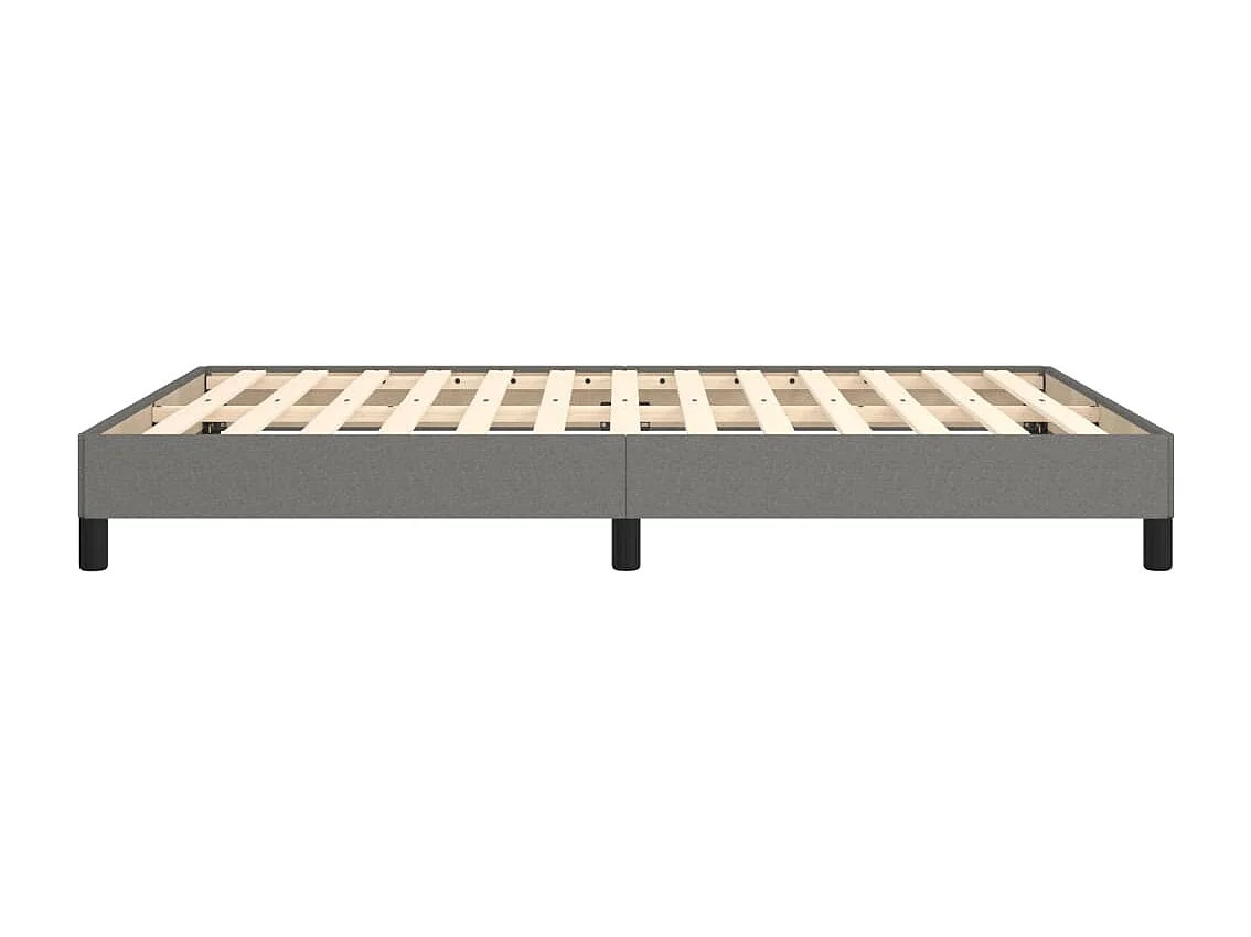 Lit double | Lit adulte | Cadre de lit gris foncé 140x190 cm tissu