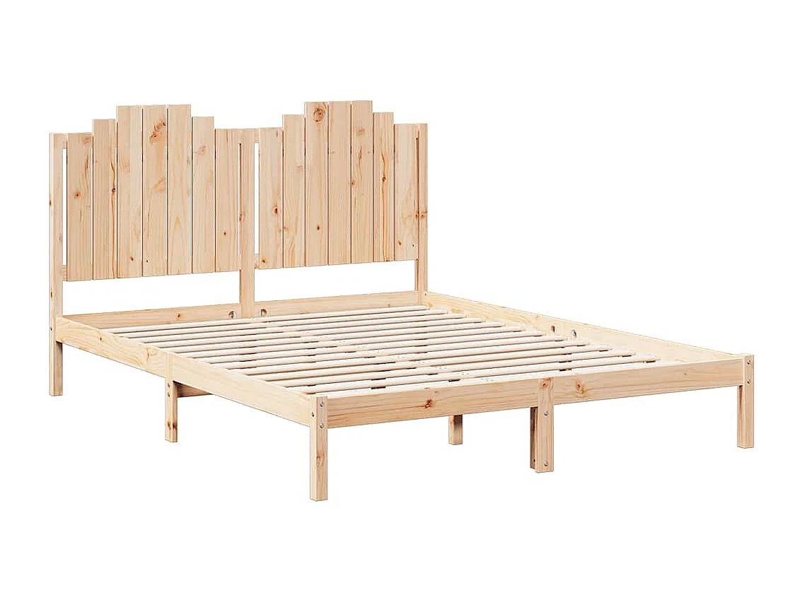 Letto per adulti | Letto matrimoniale | Giroletto Extra Lungo senza Materasso 140x210 cm Legno Massello
