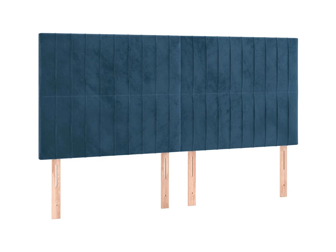 Lit double | Lit adulte | Cadre de lit bleu foncé velours 180x200 cm