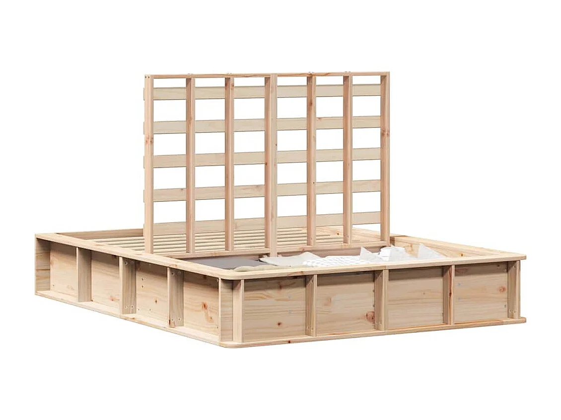 Lit double | Lit adulte | Cadre de lit Marron 135x190 cm Bois massif en pin