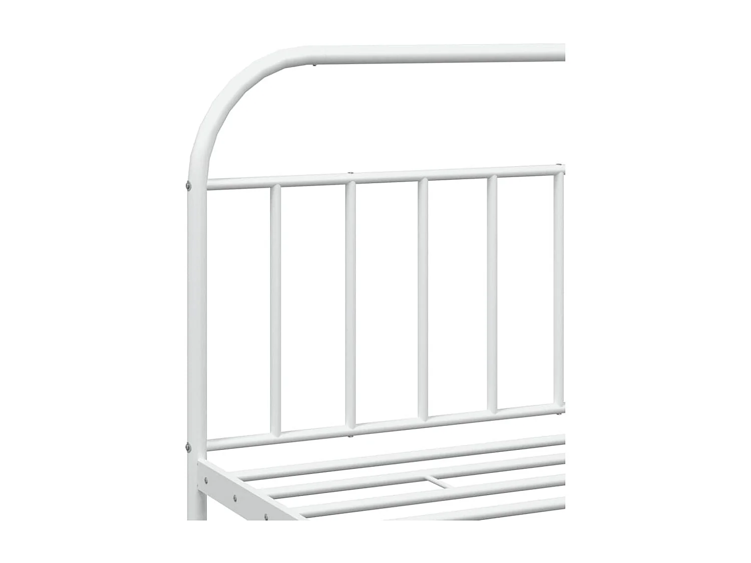 Lit double | Lit adulte | Cadre de lit métal et tête de lit blanc 193x203 cm