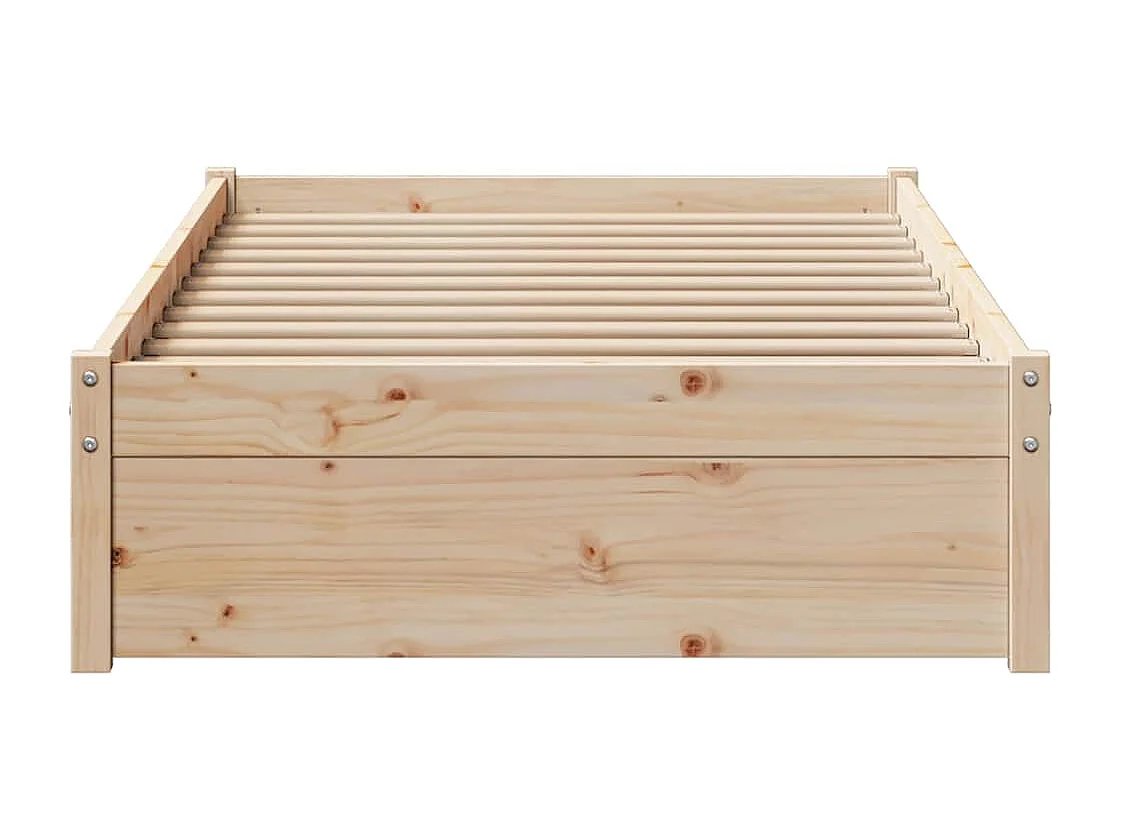 Lit simple | Lit adulte, enfant | Cadre de lit 75x190 cm bois de pin massif
