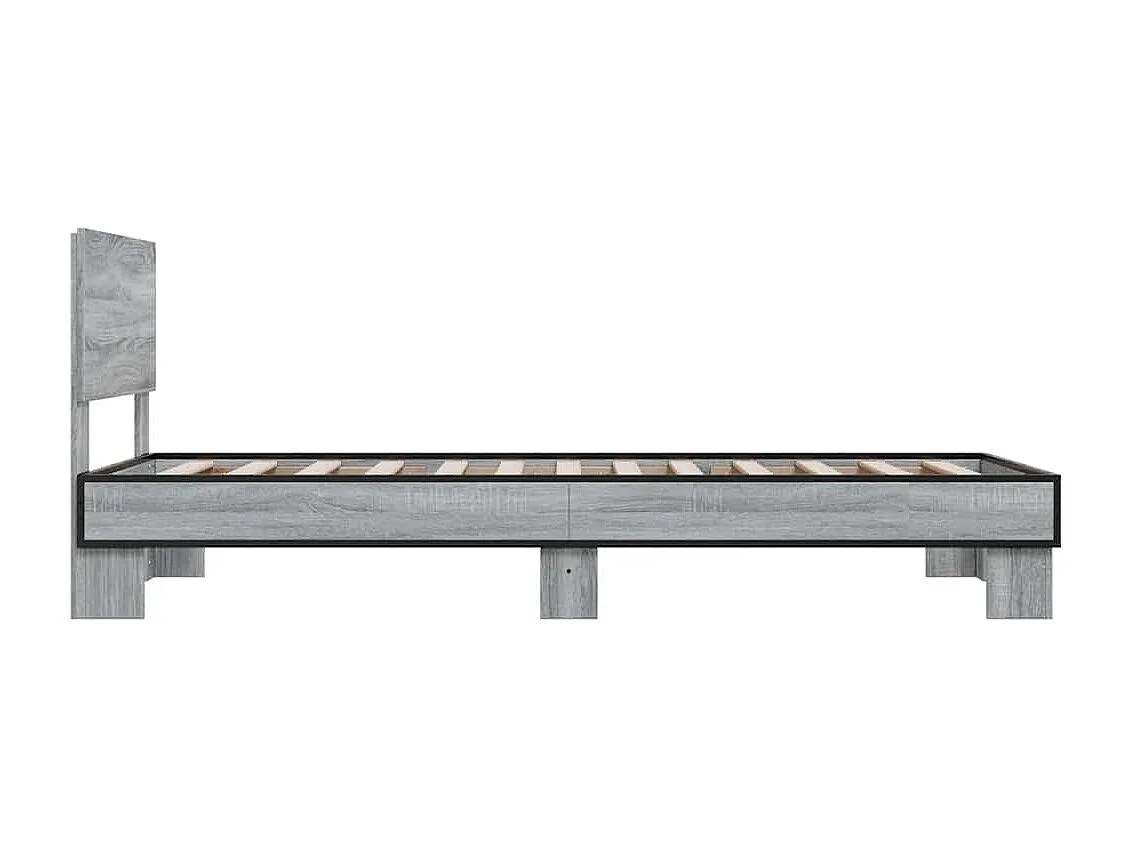 Lit simple | Lit adulte, enfant | Cadre de lit sonoma gris 75x190 cm