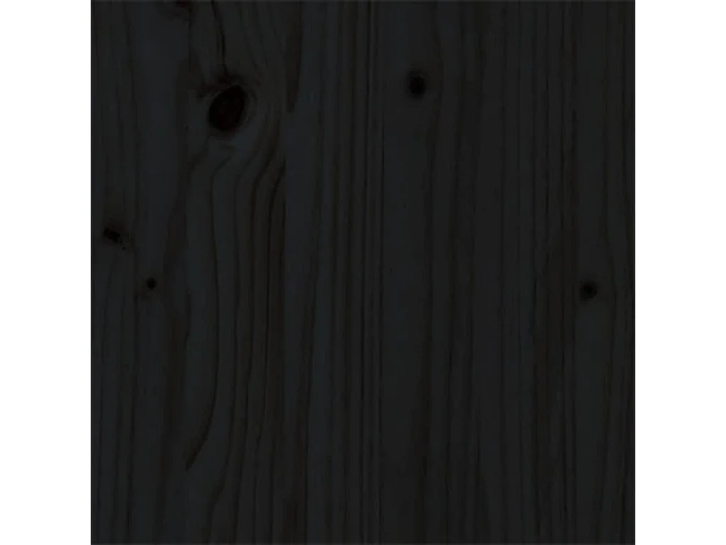 Lit simple | Lit adulte, enfant | Cadre de lit noir bois massif 90x200 cm