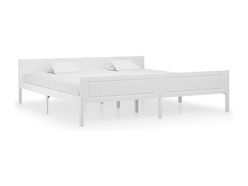 Lit double | Lit adulte | Cadre de lit bois massif de pin blanc 200x200 cm