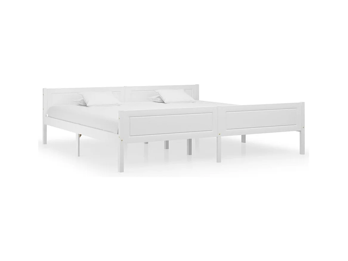 Lit double | Lit adulte | Cadre de lit bois massif de pin blanc 200x200 cm