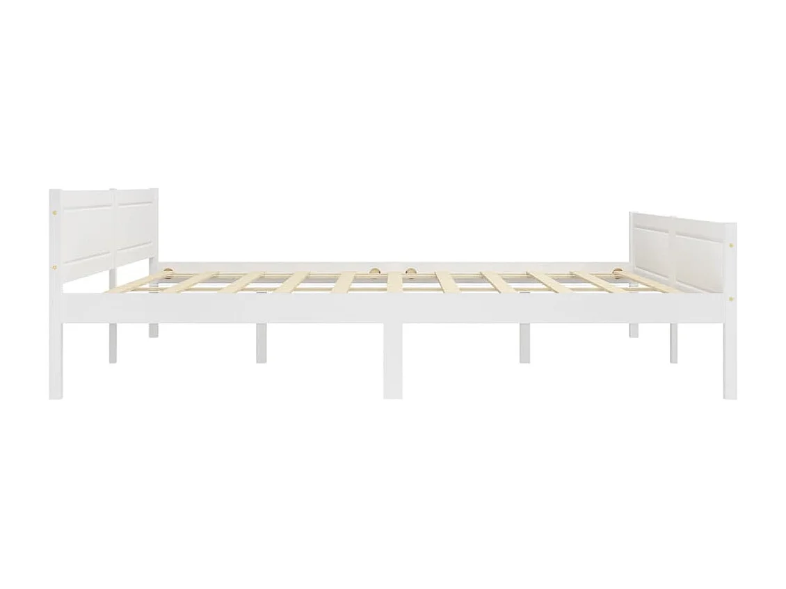 Lit double | Lit adulte | Cadre de lit bois massif de pin blanc 200x200 cm