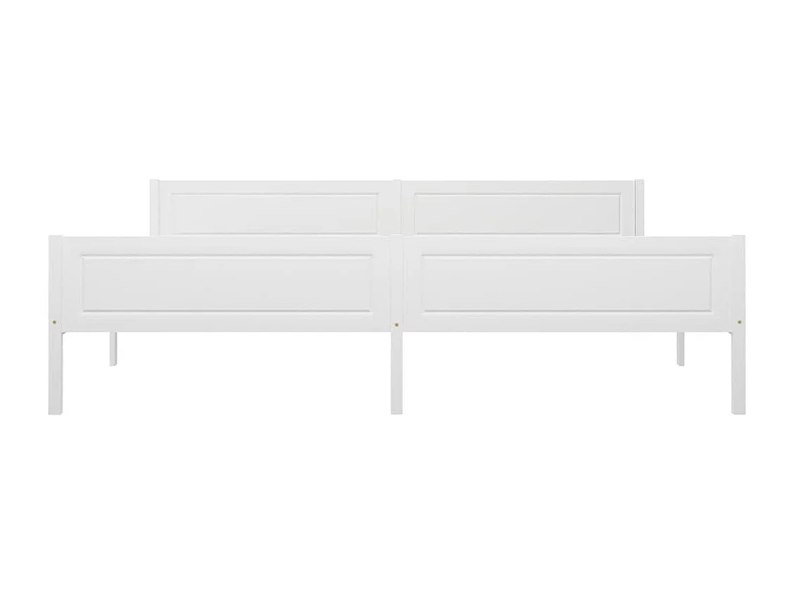 Lit double | Lit adulte | Cadre de lit bois massif de pin blanc 200x200 cm