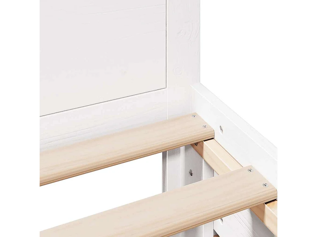 Lit simple | Lit adulte, enfant | Cadre de lit avec tête de lit 75x190 cm pin massif