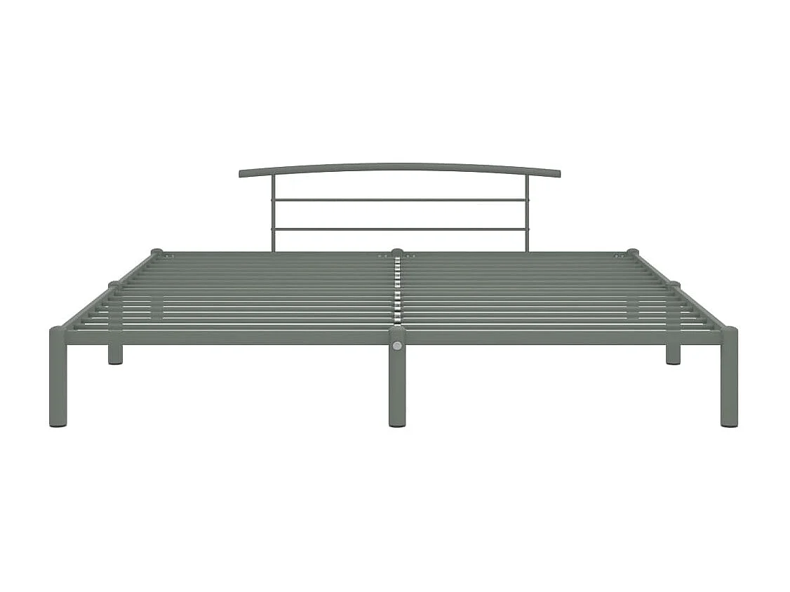 Lit double | Lit adulte | Cadre de lit gris métal 180x200 cm