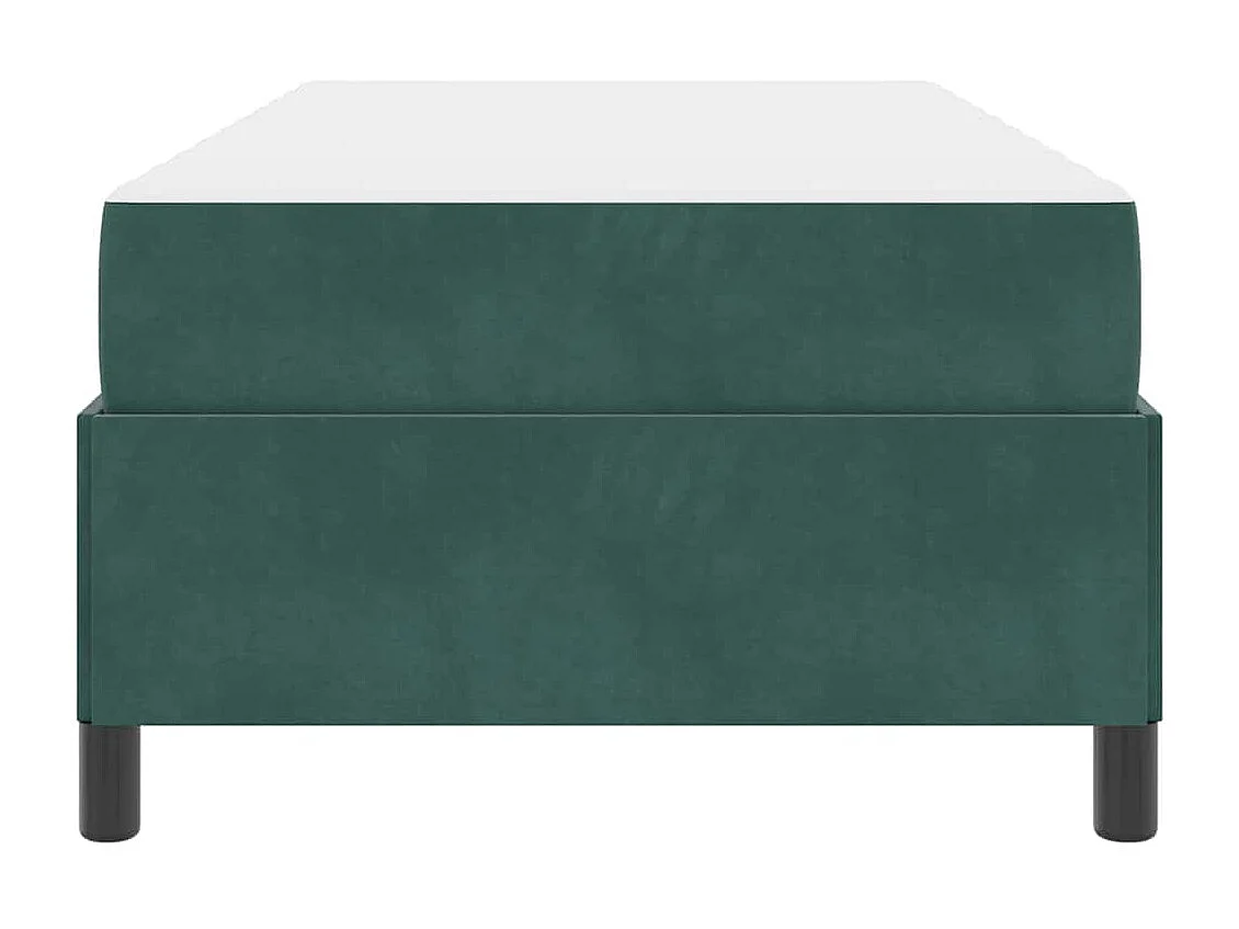 Lit simple | Lit adulte, enfant | Cadre de lit Vert foncé vert et blanc 90x200 cm Velours