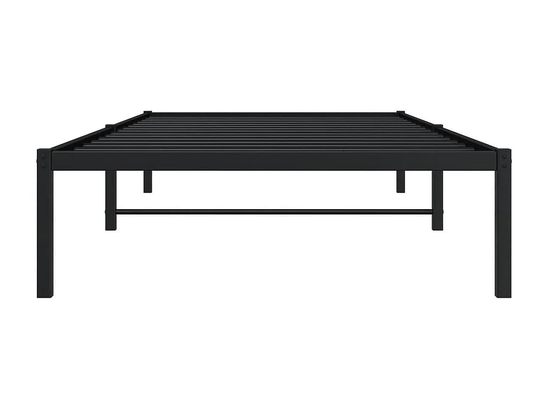 Lit simple | Lit adulte, enfant | Cadre de lit métal noir 100x200 cm