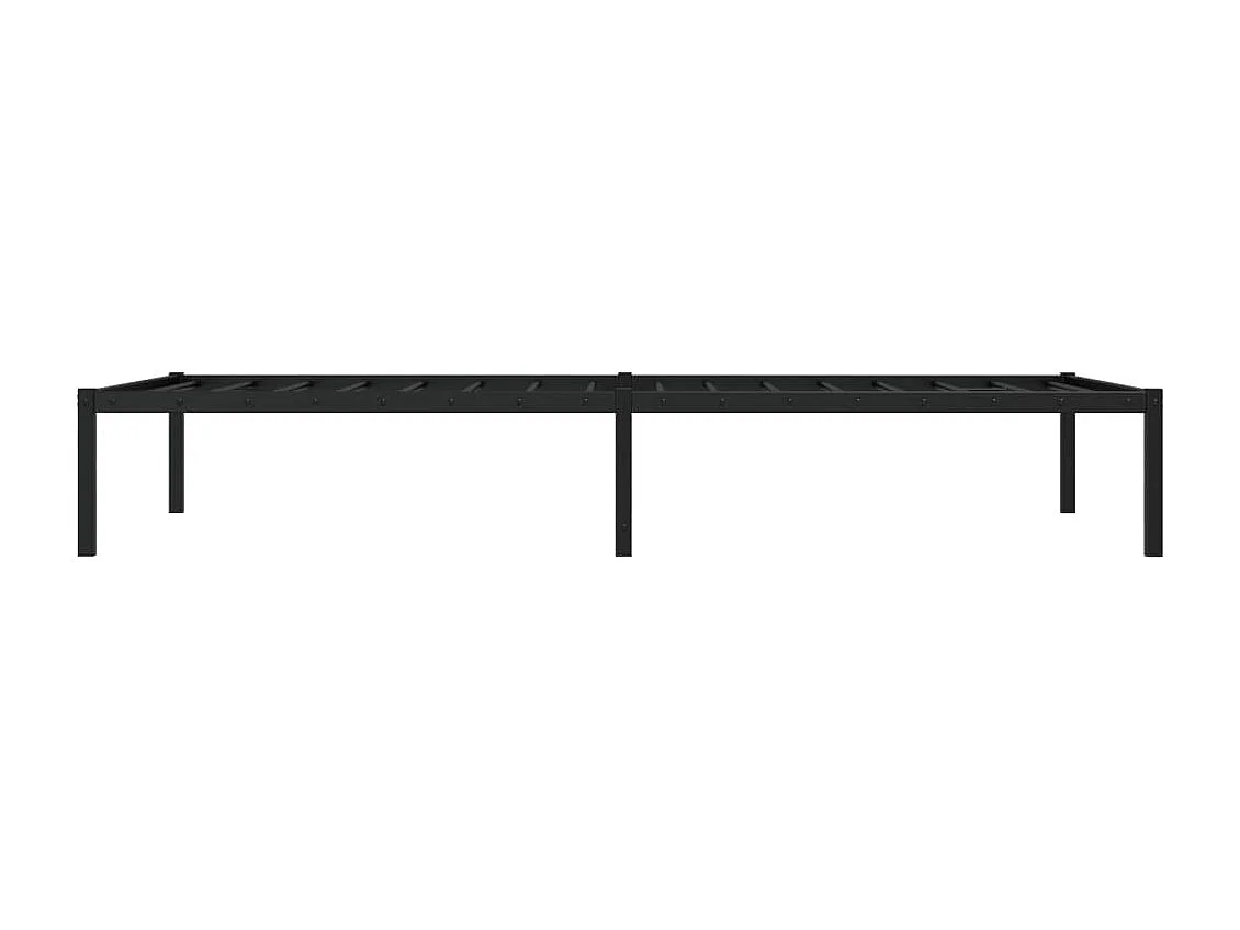 Lit simple | Lit adulte, enfant | Cadre de lit métal noir 100x200 cm