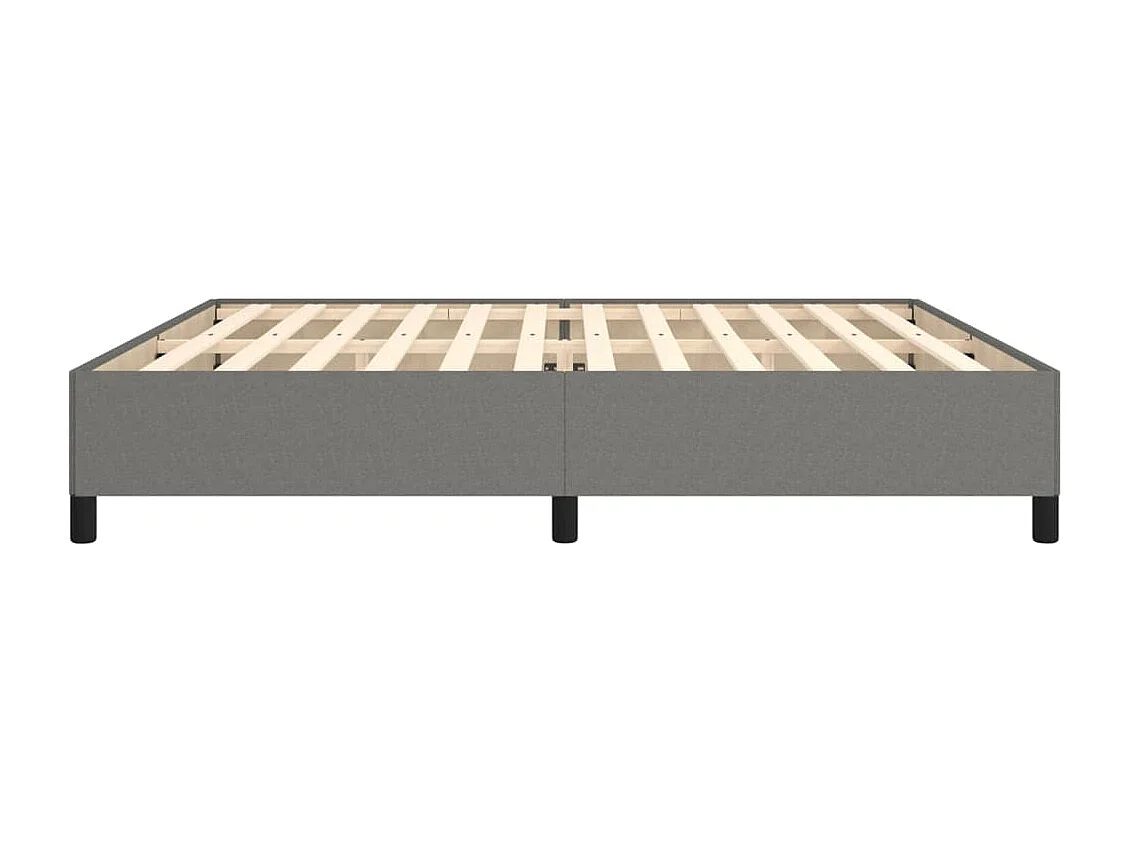 Lit double | Lit adulte | Cadre de lit gris foncé 200x200 cm tissu