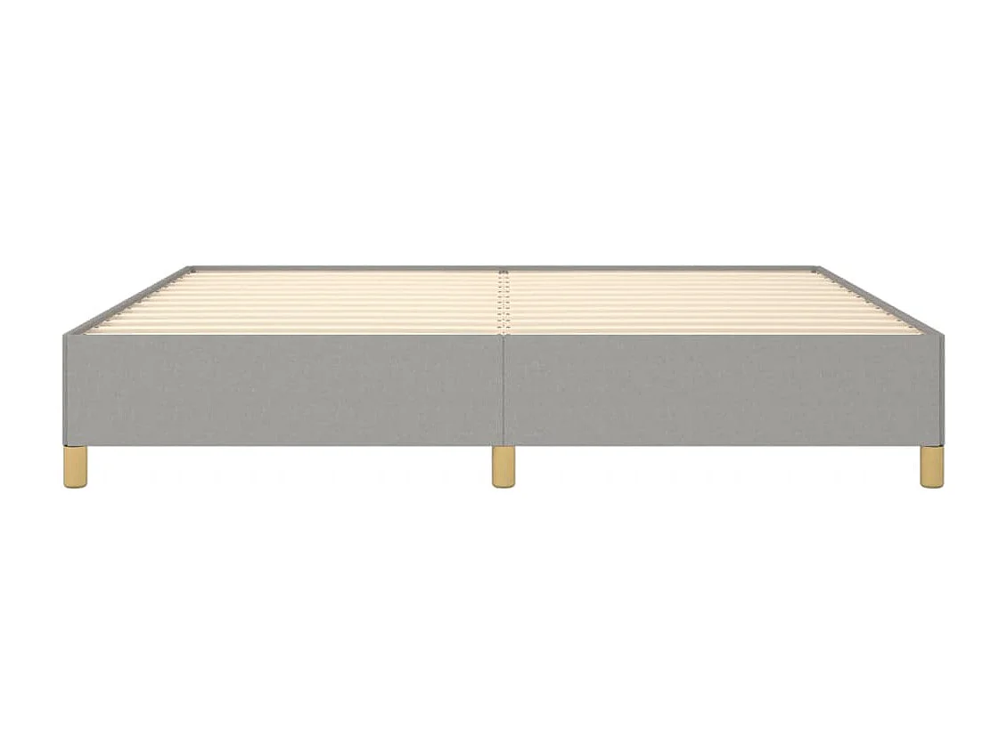 Lit double | Lit adulte | Cadre de lit gris clair 200x200 cm tissu