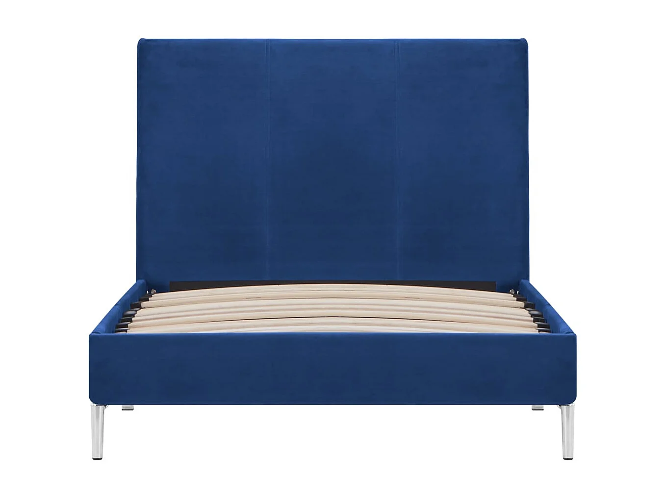 Lit simple | Lit adulte, enfant | Cadre de lit bleu tissu 90x200 cm