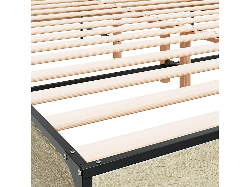 Lit double | Lit adulte | Cadre de lit chêne sonoma 200x200 cm
