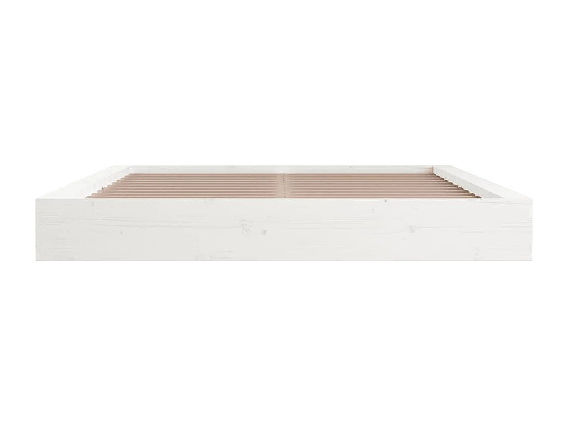 Lit double | Lit adulte | Cadre de lit blanc 180x200 cm bois massif