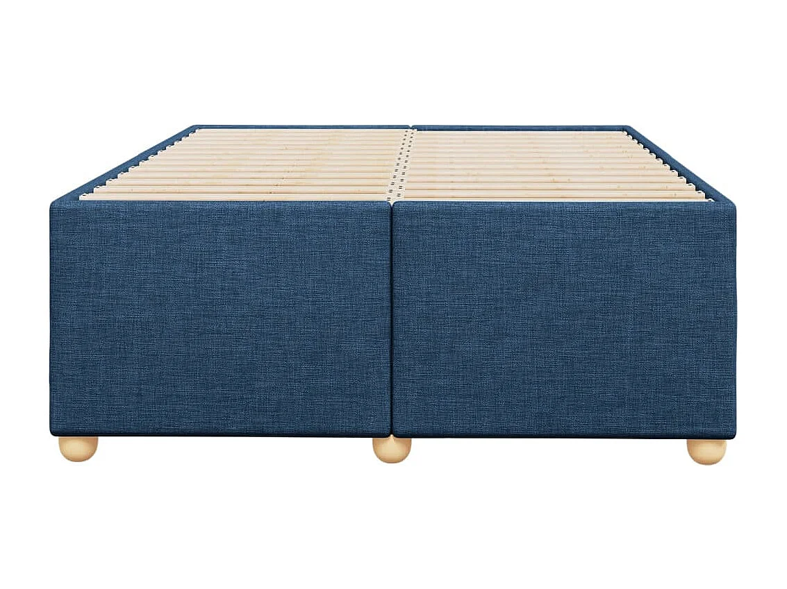 Lit simple | Lit adulte, enfant | Cadre de lit bleu 120x200 cm tissu