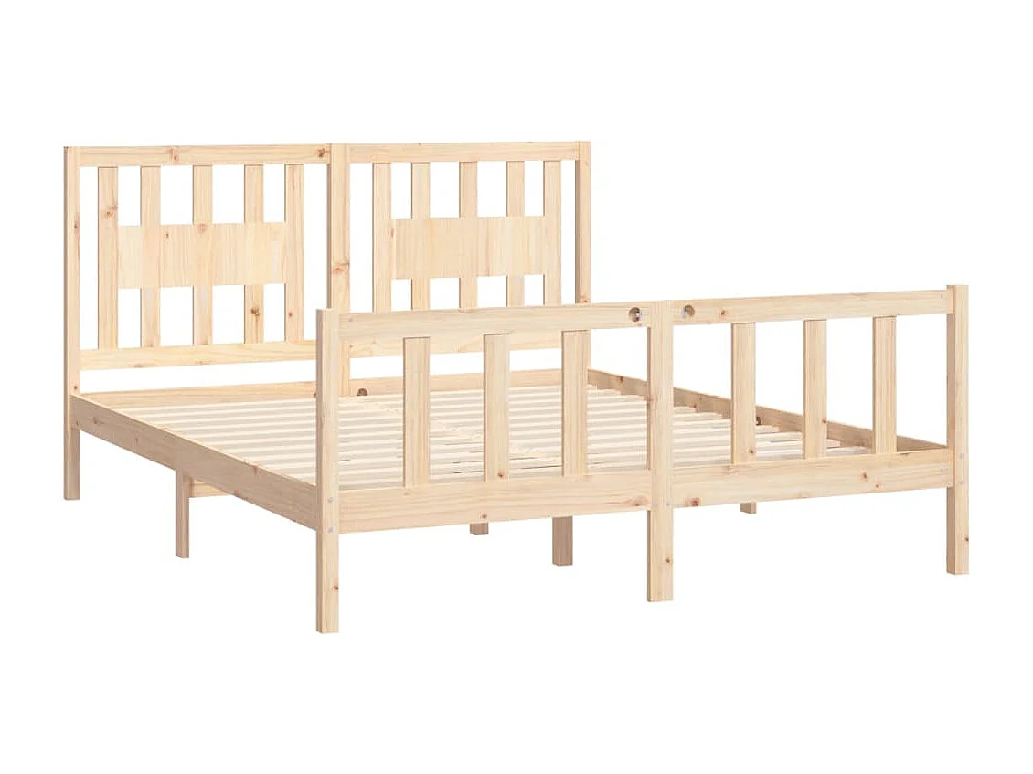 Lit double | Lit adulte | Cadre de lit bois massif de pin 160x200 cm