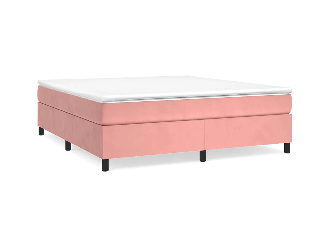 Lit double | Lit adulte | Cadre de lit rose 160x200 cm velours
