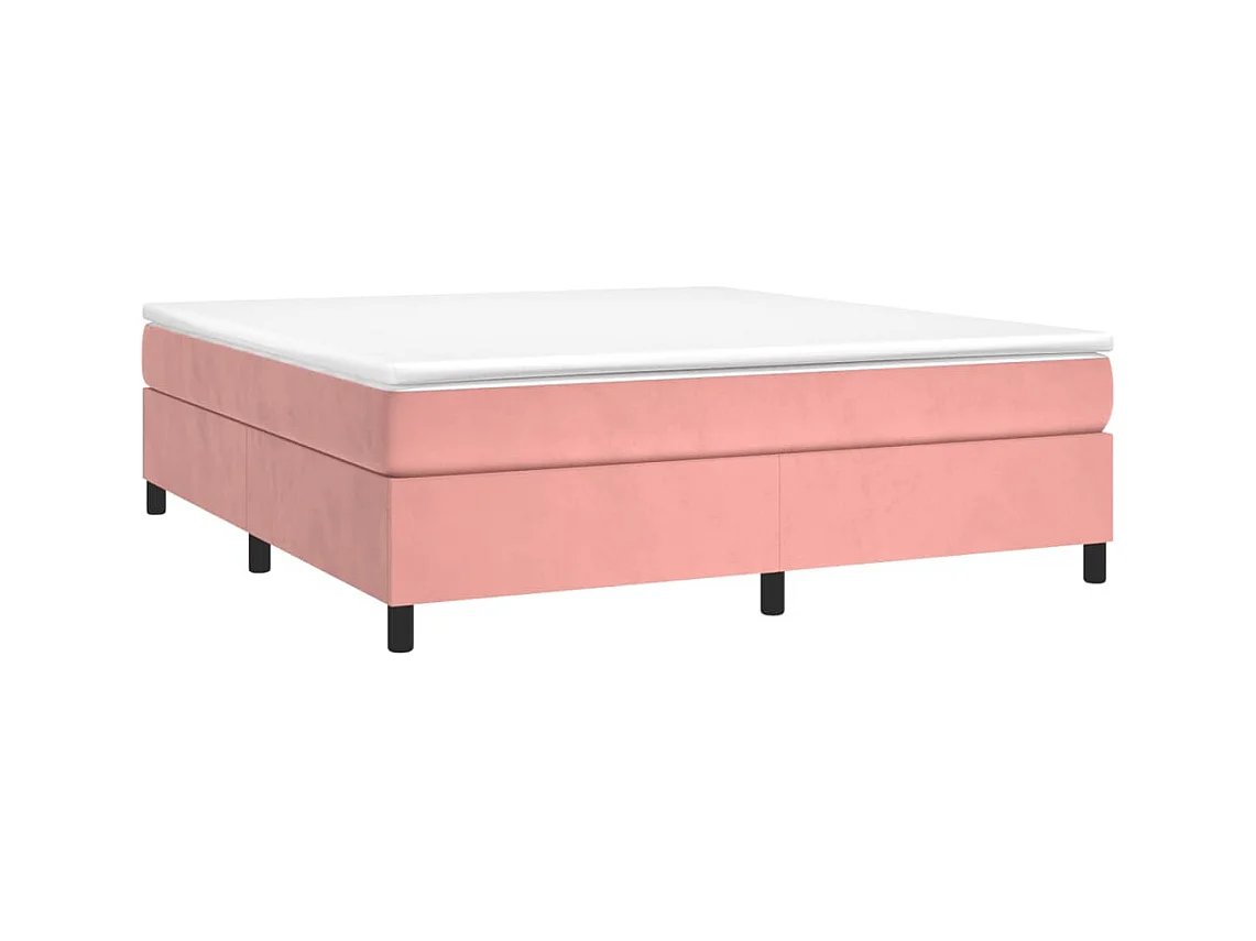 Lit double | Lit adulte | Cadre de lit rose 160x200 cm velours