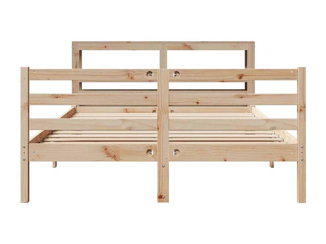 Lit double | Lit adulte | Cadre de lit 150x200 cm bois de pin massif