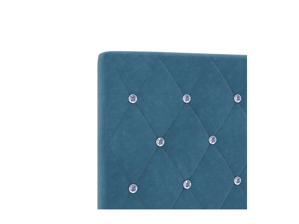 Lit simple | Lit adulte, enfant | Cadre de lit avec tête de lit Bleu foncé 80x200 cm Velours