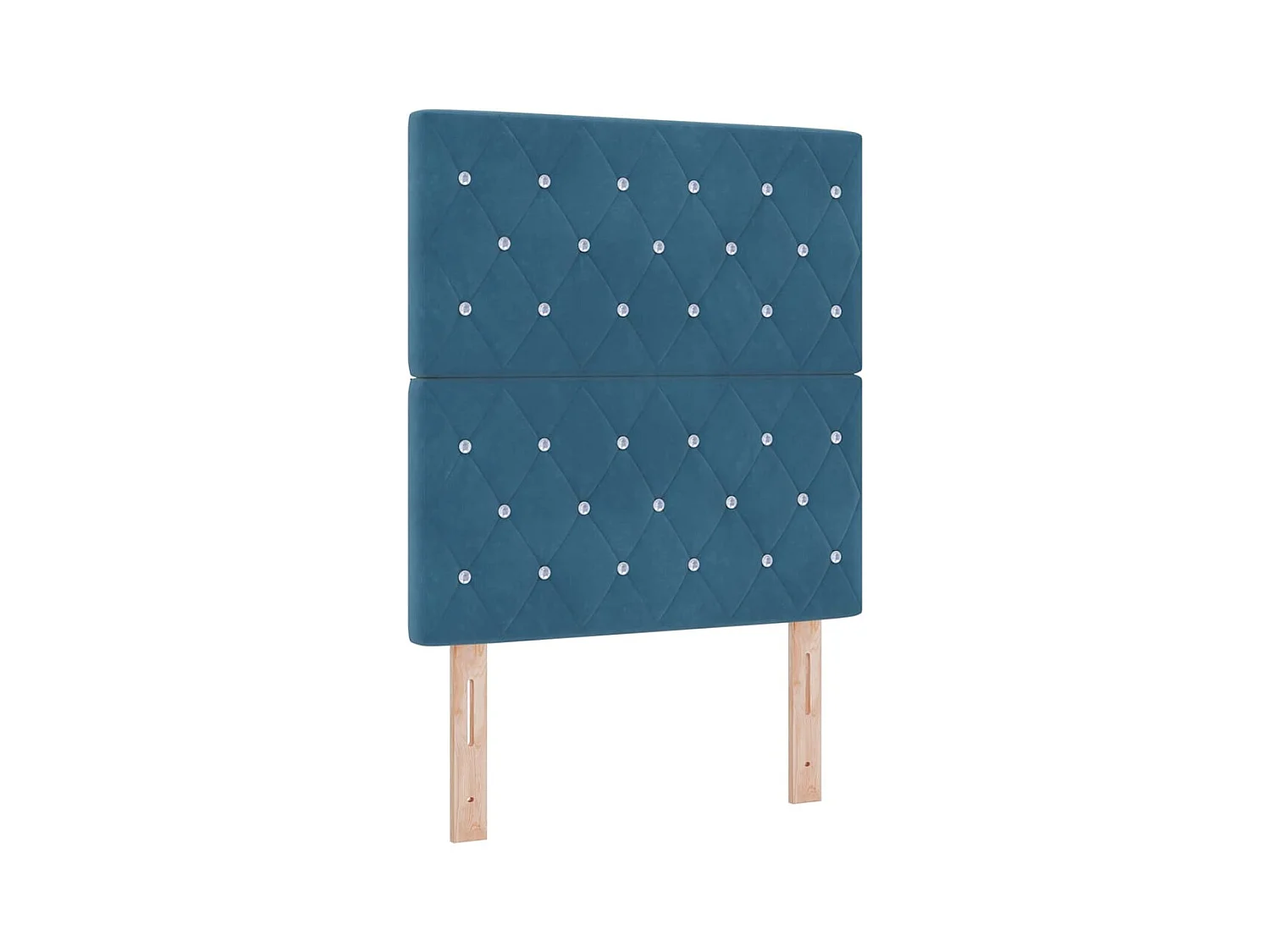Lit simple | Lit adulte, enfant | Cadre de lit avec tête de lit Bleu foncé 80x200 cm Velours