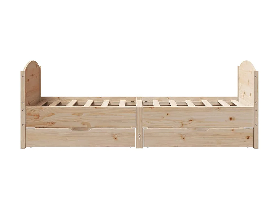 Lit simple | Lit adulte, enfant | Cadre de lit 100x200 cm bois massif de pin