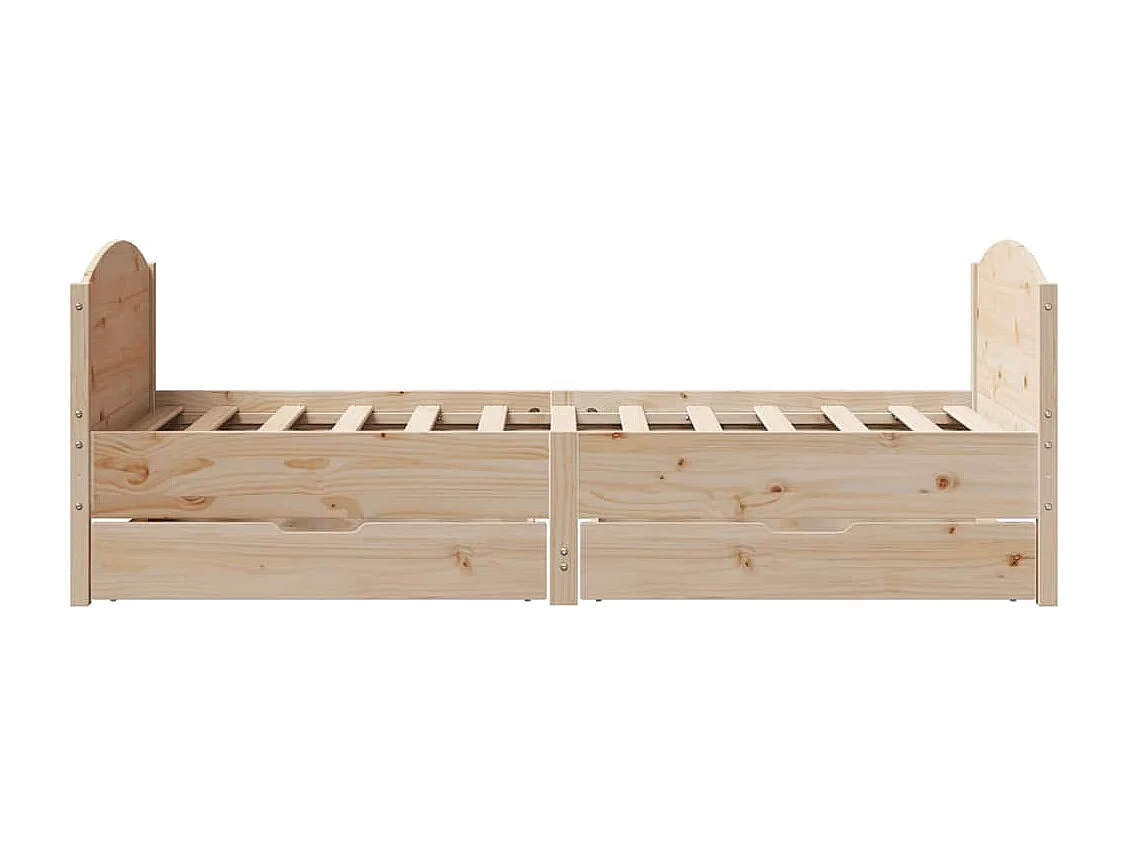Lit simple | Lit adulte, enfant | Cadre de lit 100x200 cm bois massif de pin