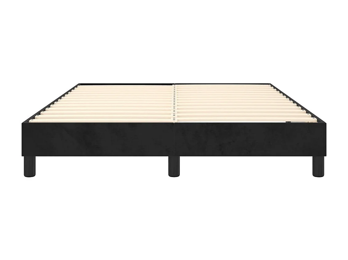 Lit double | Lit adulte | Cadre de lit noir 140x200 cm velours