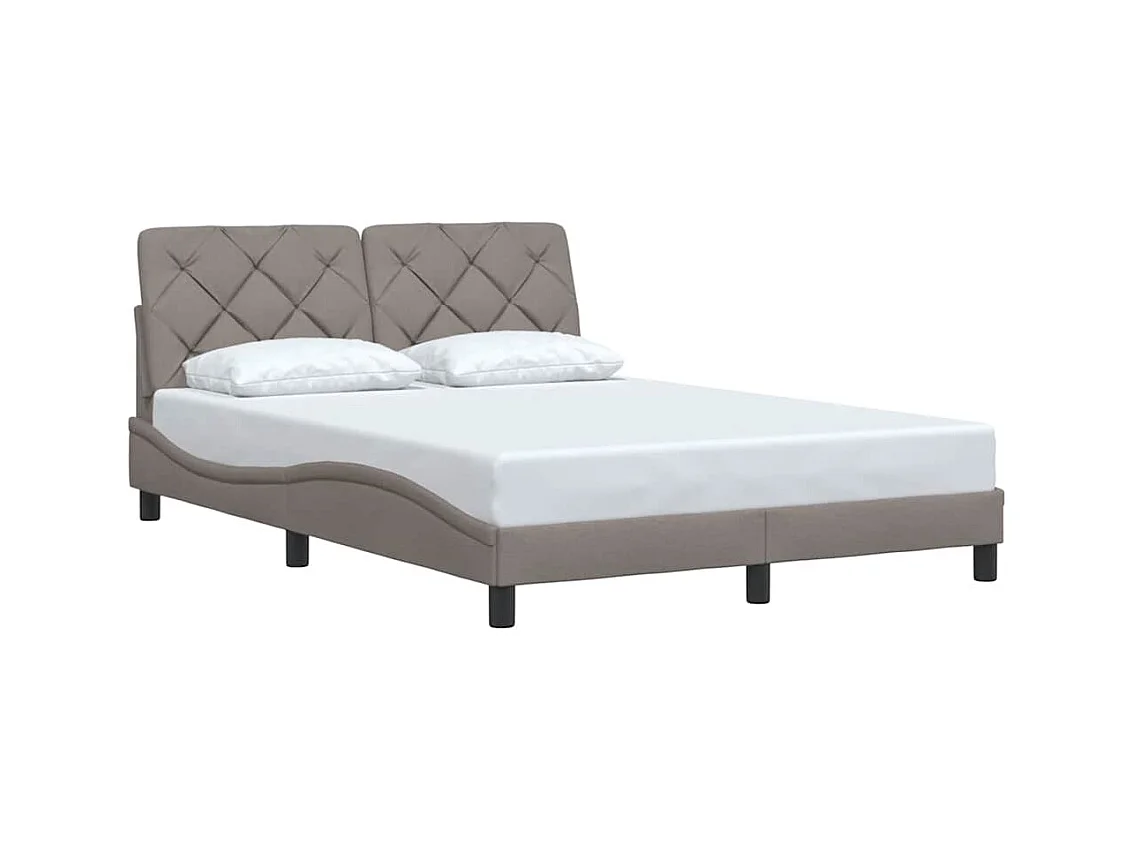 Letto per adulti | Letto singolo | Giroletto senza Materasso Tortora 120x200 cm Tessuto