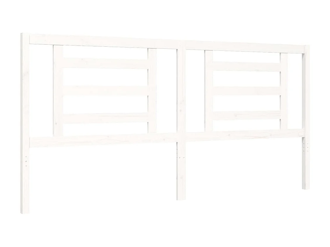 Lit double | Lit adulte | Cadre de lit blanc 200x200 cm bois massif