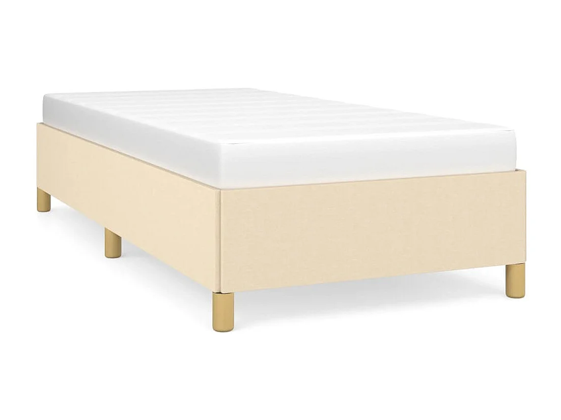 Lit simple | Lit adulte, enfant | Cadre de lit crème 80x200 cm tissu