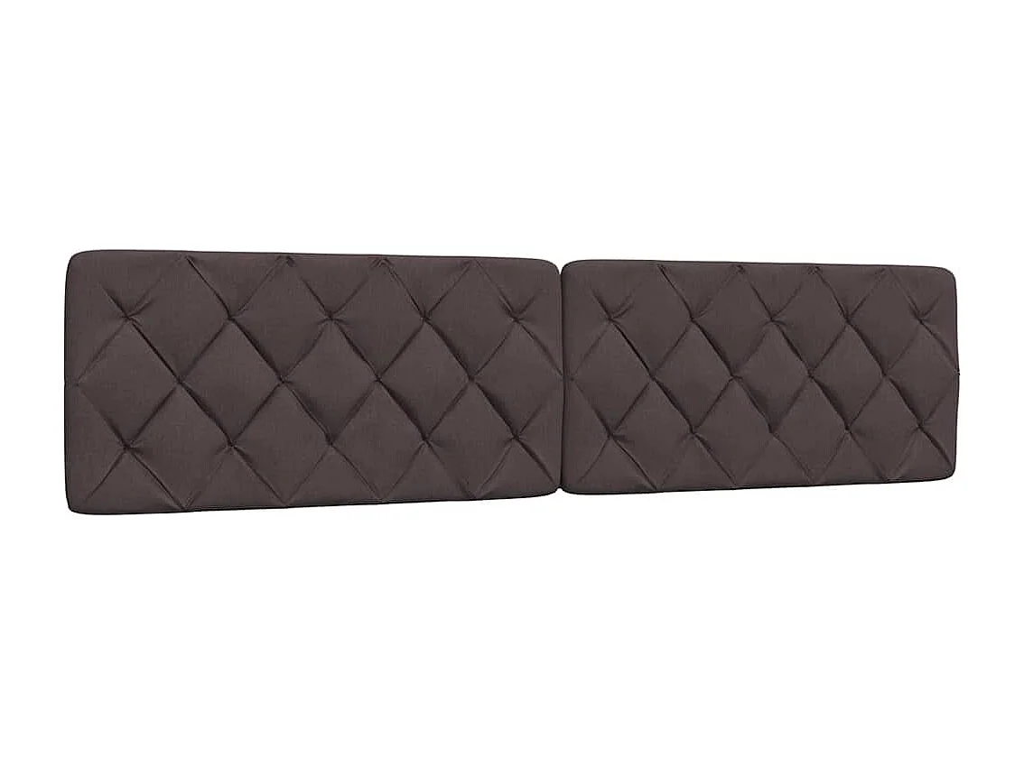 Lit double | Lit adulte | Cadre de lit marron foncé 200x200 cm tissu